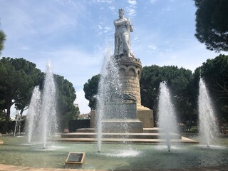 fuente y escalinata del batallador