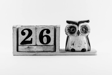 Date number with owl without month 26