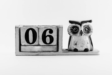 Date number with owl without month 06