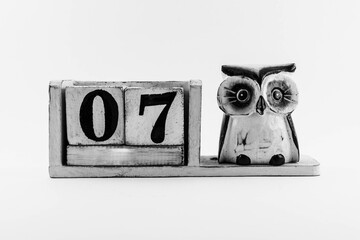 Date number with owl without month 07