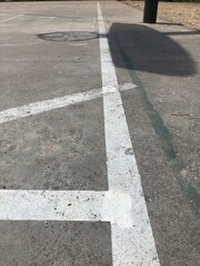 Obraz premium campo de baloncesto prohibido jugar mvp
