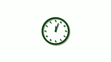 3d green 3d clock isolated on white background,New clock icon