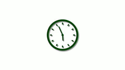 3d green 3d clock isolated on white background,New clock icon