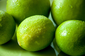 Green apples and limes