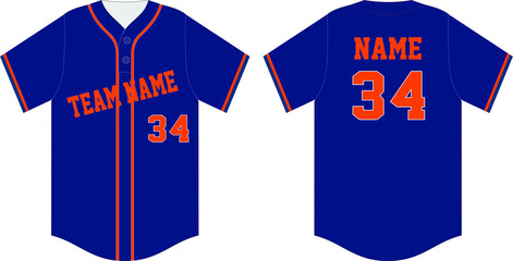 Baseball jersey uniform templates mock ups vector 