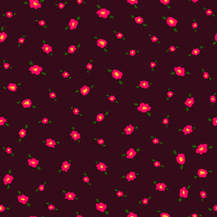 Seamless floral pattern. Floral print. Small flowers. Print for printing on fabric, wallpaper, postcards, paper and various surfaces.
