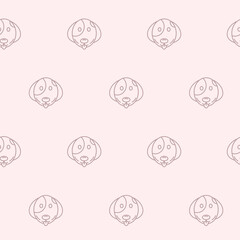 Wrapping paper - Seamless pattern of symbols dog for vector graphic design