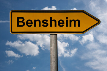 Obraz premium Wegweiser Bensheim