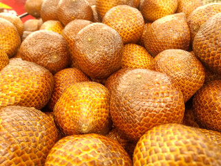 close up of a bunch of fresh snake fruit