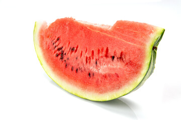 Watermelon slice isolated on white background