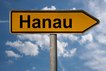 Fototapeta premium Wegweiser Hanau