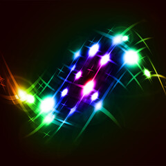 cruciform lights on the dark