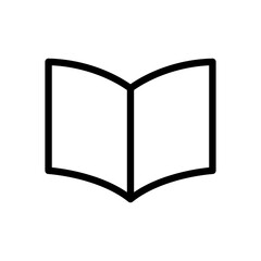 Open book line icon