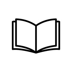 Open book line icon