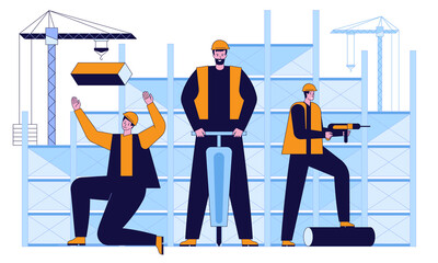 Working at construction site Engineering decisions