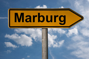 Obraz premium Wegweiser Marburg