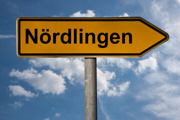 Obraz premium Wegweiser Nördlingen