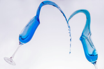 A glass of wine and water