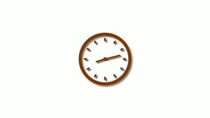 New orange dark color 3d clock animation,clock icon,12 hours clock icon