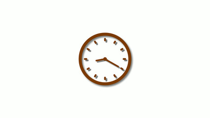 New orange dark color 3d clock animation,clock icon,12 hours clock icon