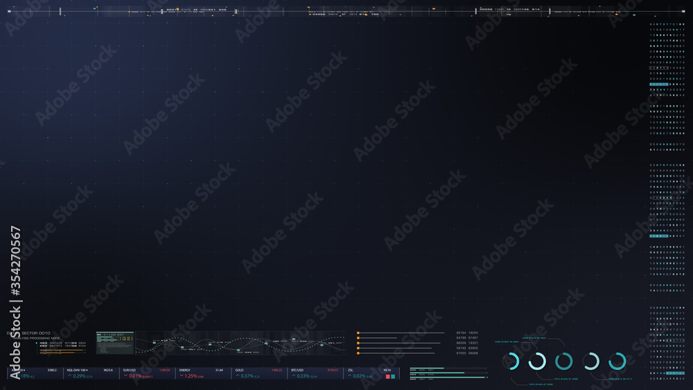 Poster business stock market, trading, info graphic with animated graphs, charts and data numbers insight a