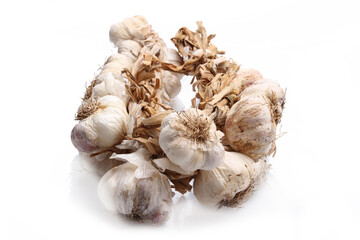 bundle of traditionally tied garlics