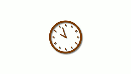 3d pink clock isolated on white background,counting down clock isolated
