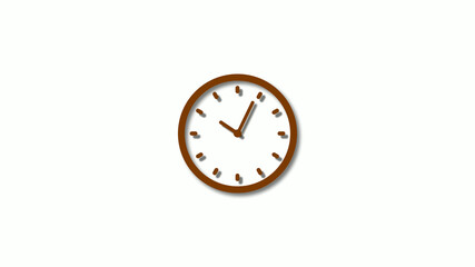 3d pink clock isolated on white background,counting down clock isolated