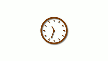 3d pink clock isolated on white background,counting down clock isolated