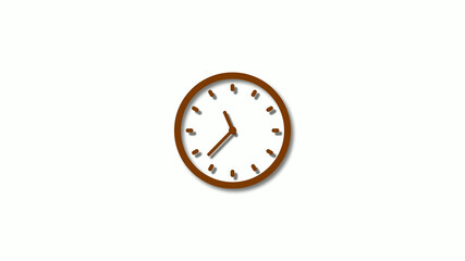 3d pink clock isolated on white background,counting down clock isolated