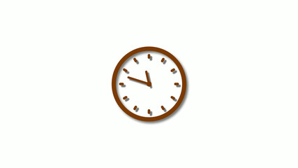 3d pink clock isolated on white background,counting down clock isolated