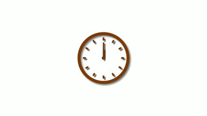 3d pink clock isolated on white background,counting down clock isolated