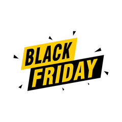 Black Friday sale inscription design template. Black Friday banner. Vector illustration