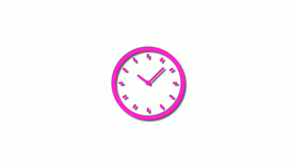 3d pink clock icon,counting down 3d clock icon,clock animation icon