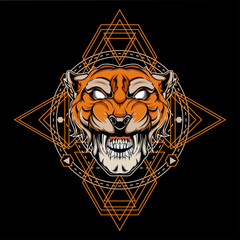 Legend of the holy curse of the skull of the geometry tiger