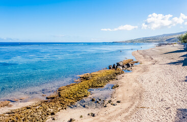 beach and sea, Saint-Leu, Reunion island 