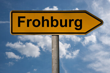 Obraz premium Wegweiser Frohburg