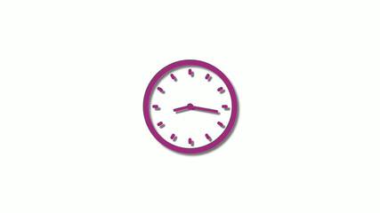 3d pink dark clock icon,Clock animation,counting down clock icon,pink clock