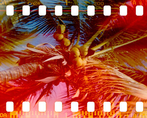 film strip texture with light leaks, abstract background
