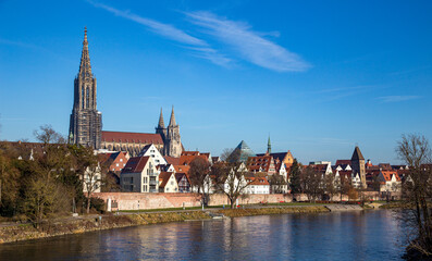 Obraz premium city of Ulm, Danube, with the Mister of Ulm