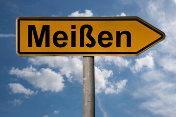 Obraz premium Wegweiser Meißen