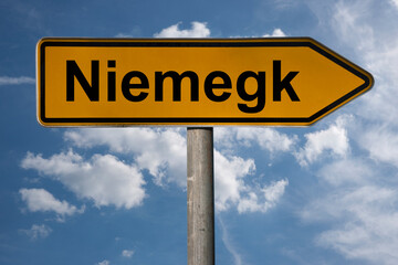 Obraz premium Wegweiser Niemegk