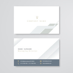 Fototapeta premium White business card template flat design vector