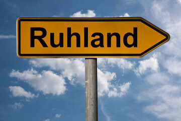 Obraz premium Wegweiser Ruhland
