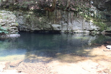 日本の山奥にある川
