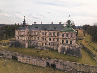 Fototapeta na wymiar Pidhirtsi Castle is a residential castle-fortress located in western Ukraine, eighty kilometers east of Lviv. It was constructed between 1635 and 1640, ukraine, lviv, europe