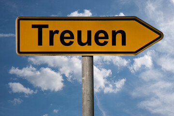 Obraz premium Wegweiser Treuen