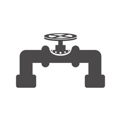 Gas pipeline icon in flat style.Vector illustration.