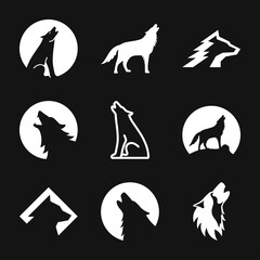 Wolf vector icon. Animal symbol isolated on background.