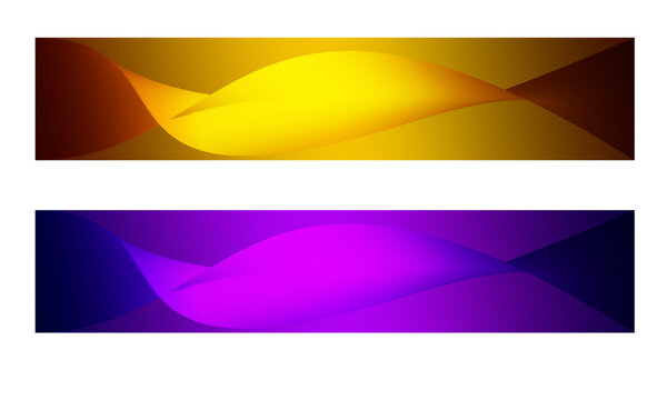 set of colorful banners